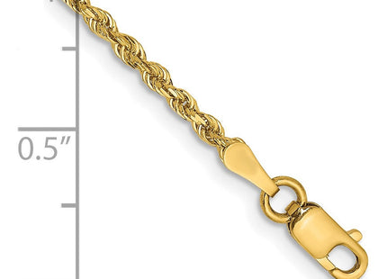 14K Diamond-cut Quadruple Rope Lobster Clasp Chain (Style QTR016-7)