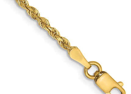 14K Diamond-cut Quadruple Rope Lobster Clasp Chain, 1 x 2mm