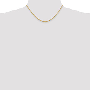 14K Diamond-cut Quadruple Rope Lobster Clasp Chain (Style QTR018-16)