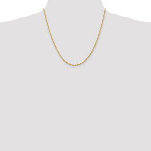 14K Diamond-cut Quadruple Rope Lobster Clasp Chain (Style QTR018-20)