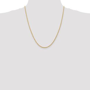 14K Diamond-cut Quadruple Rope Lobster Clasp Chain (Style QTR018-22)