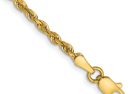 14K Diamond-cut Quadruple Rope Lobster Clasp Chain, 1 x 2.25mm
