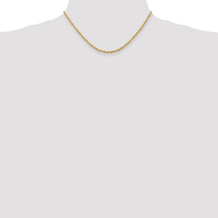 14K Diamond-cut Quadruple Rope Lobster Clasp Chain (Style QTR021-16)