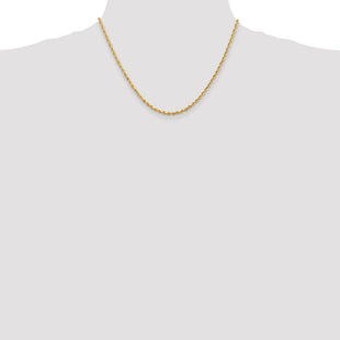 14K Diamond-cut Quadruple Rope Lobster Clasp Chain (Style QTR021-18)