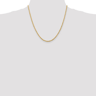 14K Diamond-cut Quadruple Rope Lobster Clasp Chain (Style QTR021-20)