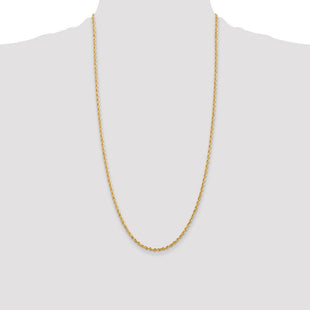 14K Diamond-cut Quadruple Rope Lobster Clasp Chain (Style QTR021-28)