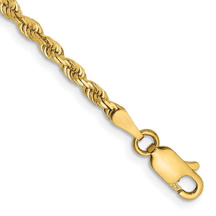 14K Diamond-cut Quadruple Rope Lobster Clasp Chain (Style QTR021-7)