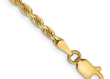 14K Diamond-cut Quadruple Rope Lobster Clasp Chain, 1 x 2.75mm