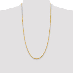 14K Diamond-cut Quadruple Rope Lobster Clasp Chain (Style QTR023-28)