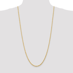 14K Diamond-cut Quadruple Rope Lobster Clasp Chain (Style QTR023-30)