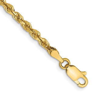 14K Diamond-cut Quadruple Rope Lobster Clasp Chain (Style QTR023-7)