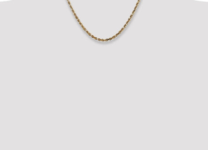 14K Diamond-cut Quadruple Rope Lobster Clasp Chain (Style QTR030-18)