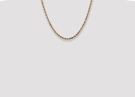 14K Diamond-cut Quadruple Rope Lobster Clasp Chain (Style QTR030-20)