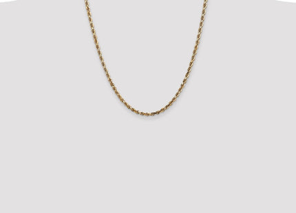 14K Diamond-cut Quadruple Rope Lobster Clasp Chain (Style QTR030-22)