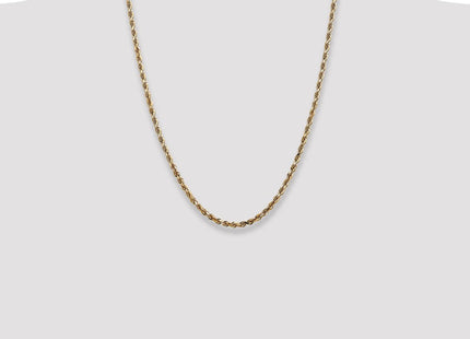 14K Diamond-cut Quadruple Rope Lobster Clasp Chain (Style QTR030-24)