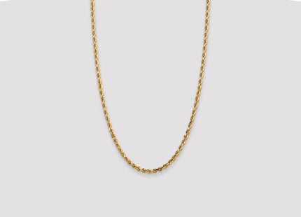 14K Diamond-cut Quadruple Rope Lobster Clasp Chain (Style QTR030-26)
