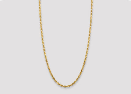 14K Diamond-cut Quadruple Rope Lobster Clasp Chain (Style QTR035-28)