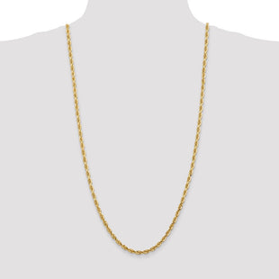 14K Diamond-cut Quadruple Rope Lobster Clasp Chain (Style QTR035-30)