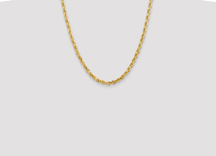 14K Diamond-cut Quadruple Rope Lobster Clasp Chain (Style QTR040-22)