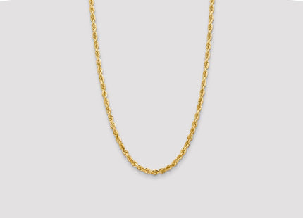 14K Diamond-cut Quadruple Rope Lobster Clasp Chain (Style QTR040-26)