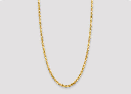 14K Diamond-cut Quadruple Rope Lobster Clasp Chain (Style QTR040-28)
