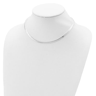 Sterling Silver Cubetto Necklace, 16 x 4mm (4-16)