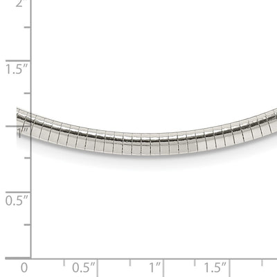 Sterling Silver Cubetto Necklace, 16 x 4mm (4-16)
