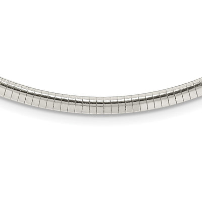 Sterling Silver Cubetto Necklace, 16 x 4mm (4-16)