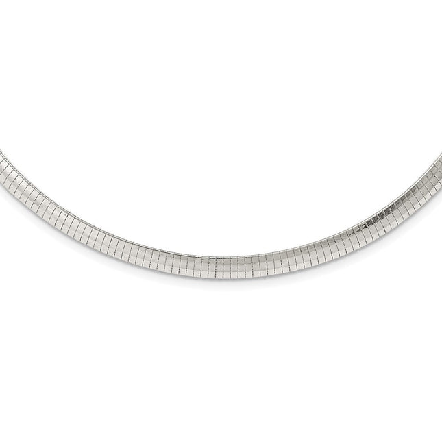 Sterling Silver Cubetto Necklace, 16 x 6mm