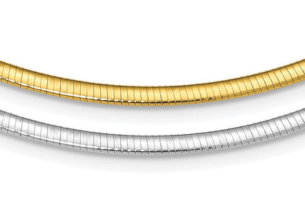 Sterling Silver Flash Gold-plated Reversible Cubetto Chain (Style QUF45-16)