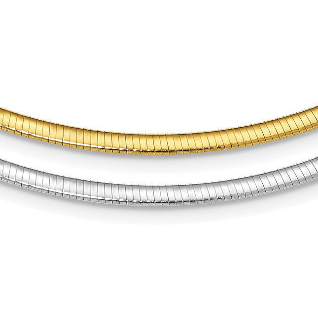 Sterling Silver Flash Gold-plated Reversible Cubetto Chain