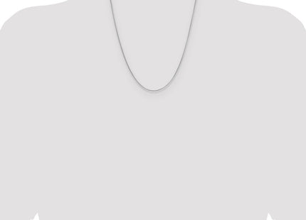 Sterling Silver Rhodium-plated Diamond-cut Round Box Chain (Style QVX019R-22)