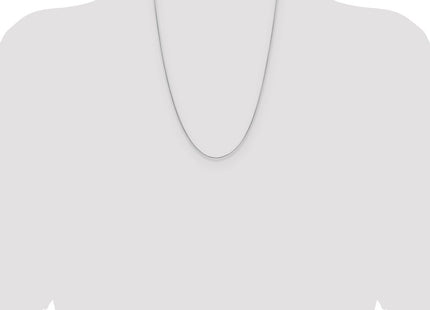 Sterling Silver Rhodium-plated Diamond-cut Round Box Chain (Style QVX019R-24)