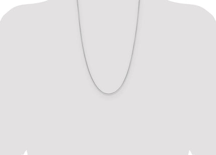 Sterling Silver Rhodium-plated Diamond-cut Round Box Chain (Style QVX019R-26)