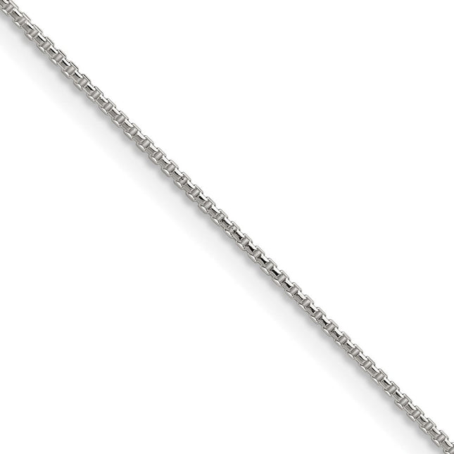 Sterling Silver Diamond-cut Round Box Chain w/4in ext., 26 x 1.1mm