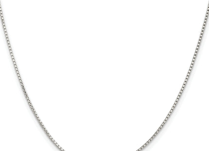 Sterling Silver Diamond-cut Round Box Chain w/4in ext., 26 x 1.1mm