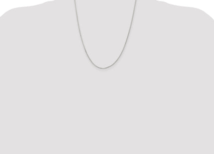 Sterling Silver Diamond-cut Round Box Chain w/4in ext., 26 x 1.1mm