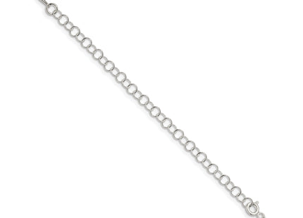 Sterling Silver Diamond-cut Round Box Chain w/4in ext., 26 x 1.1mm