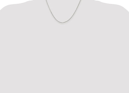 Sterling Silver Rhodium-plated Diamond-cut Round Box Chain (Style QVX022R-18)