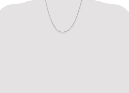 Sterling Silver Rhodium-plated Diamond-cut Round Box Chain (Style QVX022R-20)