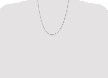 Sterling Silver Rhodium-plated Diamond-cut Round Box Chain (Style QVX022R-22)
