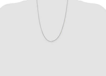 Sterling Silver Rhodium-plated Diamond-cut Round Box Chain (Style QVX022R-24)