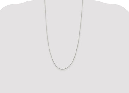 Sterling Silver Rhodium-plated Diamond-cut Round Box Chain (Style QVX022R-26)