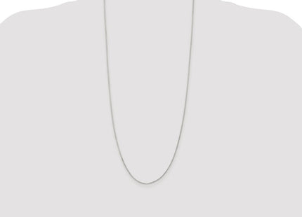 Sterling Silver Rhodium-plated Diamond-cut Round Box Chain (Style QVX022R-30)