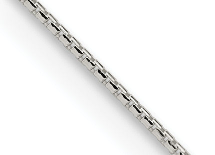 Sterling Silver Diamond-cut Round Box Chain w/4in ext., 26 x 1.1mm