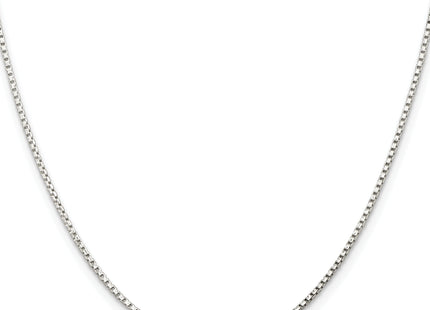 Sterling Silver Diamond-cut Round Box Chain w/4in ext., 26 x 1.3mm