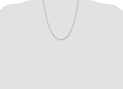 Sterling Silver Diamond-cut Round Box Chain w/4in ext., 26 x 1.3mm