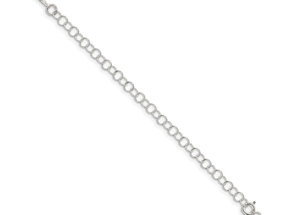 Sterling Silver Diamond-cut Round Box Chain w/4in ext., 26 x 1.3mm