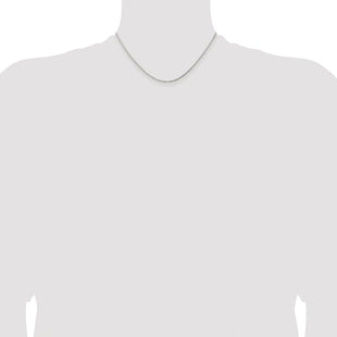 Sterling Silver Rhodium-plated Diamond-cut Round Box Chain (Style QVX026R-16)