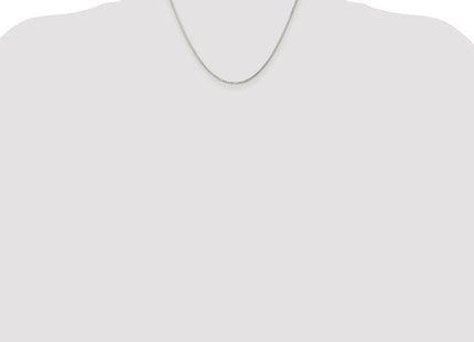 Sterling Silver Rhodium-plated Diamond-cut Round Box Chain (Style QVX026R-18)